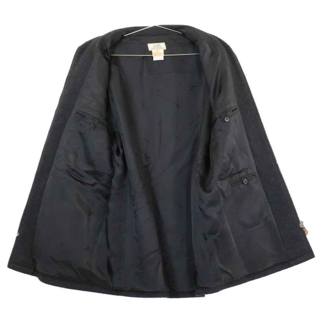 Hermes Cashmere Zip Up Half 52 Jacket — view 4