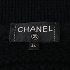 Chanel Pearl CC Logo with Belt Coco Button Cashmere Silk Cardigan Knit Jacket 34 — view 5