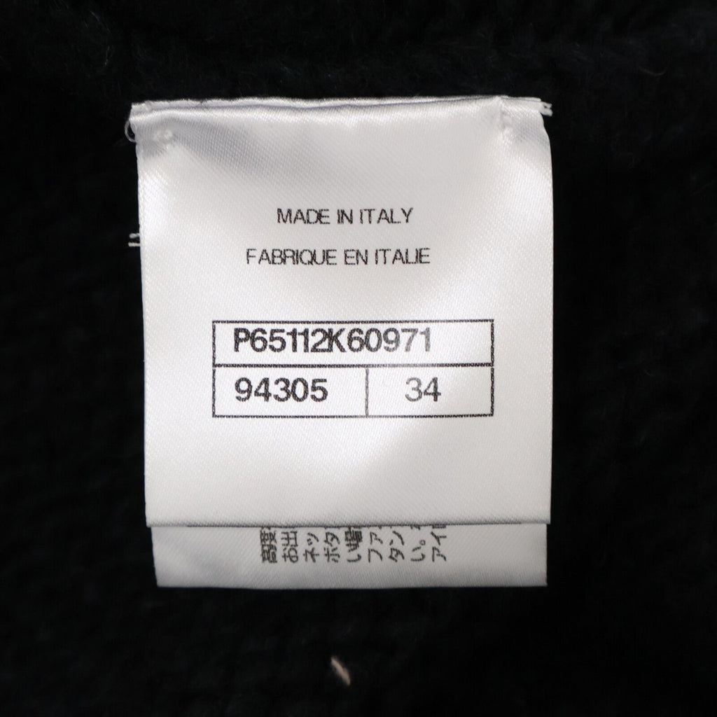 Chanel Pearl CC Logo with Belt Coco Button Cashmere Silk Cardigan Knit Jacket 34 — view 6