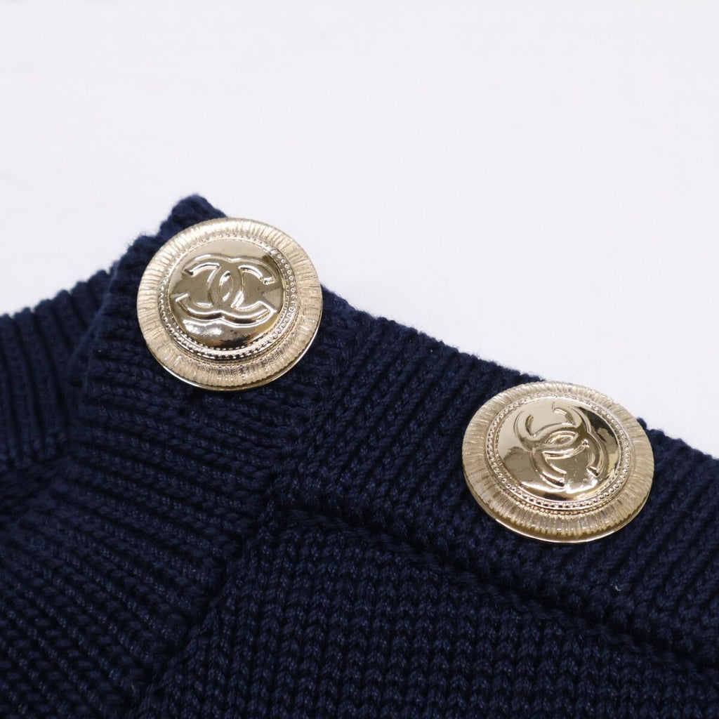 Chanel 21c CC Logo Button Peplum Knit Sweater 38 — view 5
