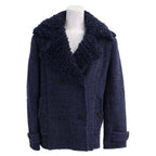 Chanel CC Logo Button Fleece Color Tweed Double Jacket 38