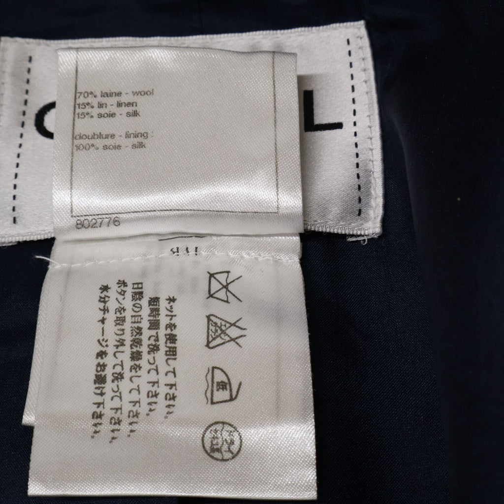 Chanel CC Logo Button Fleece Color Tweed Double Jacket 38 — view 6