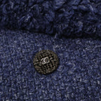 Chanel CC Logo Button Fleece Color Tweed Double Jacket 38 — view 8