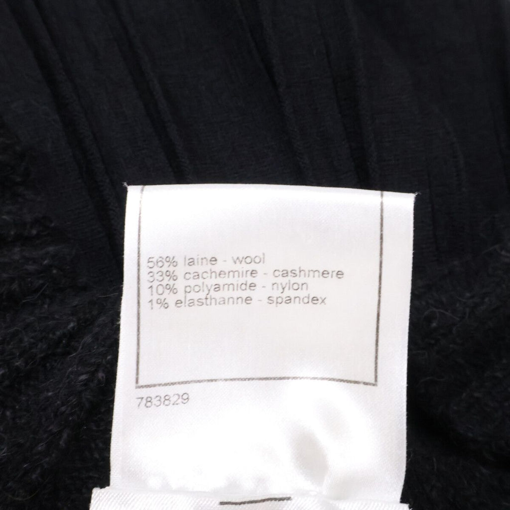 Chanel CC Button Cashmere Blend Knit Contrast 38 Sweater — view 5