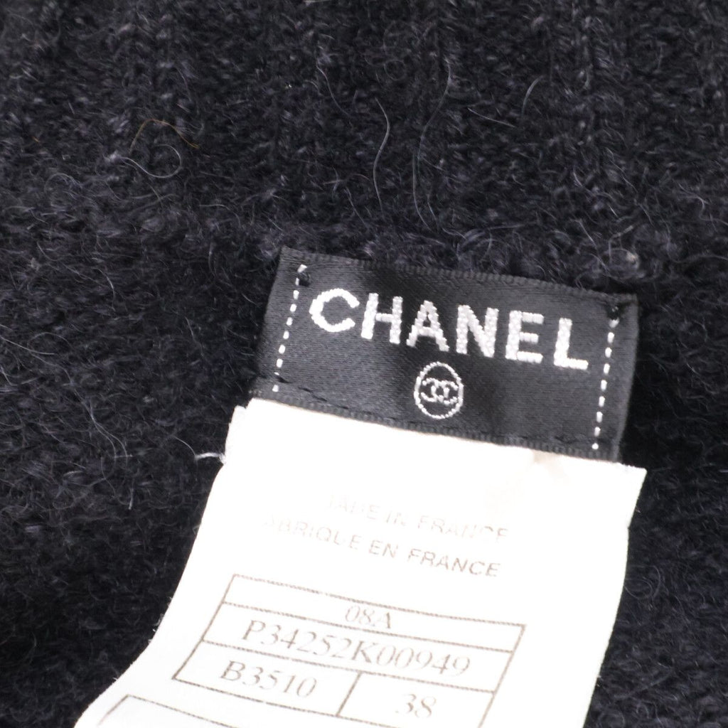 Chanel CC Button Cashmere Blend Knit Contrast 38 Sweater — view 4