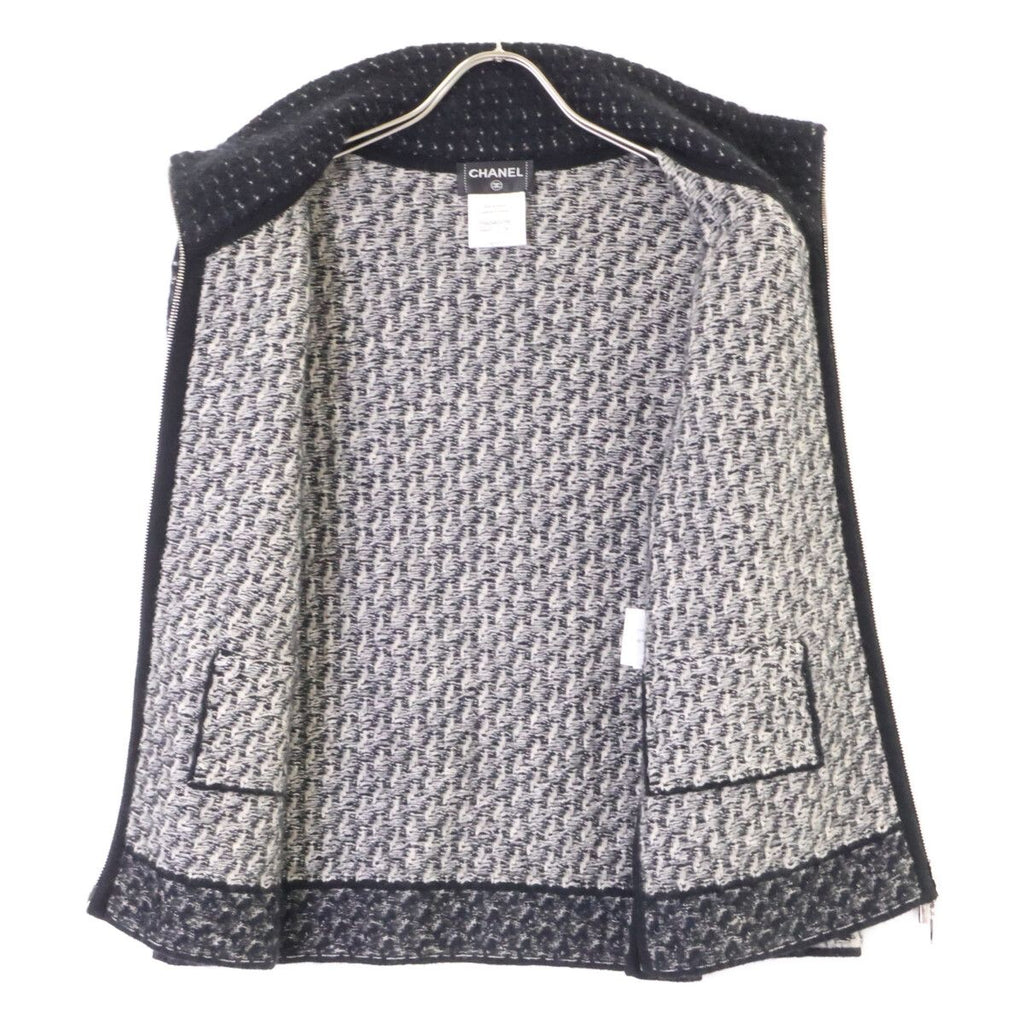 Chanel Cashmere Silk Blend Mohair Knit Zip Jacket Skirt Set — view 4