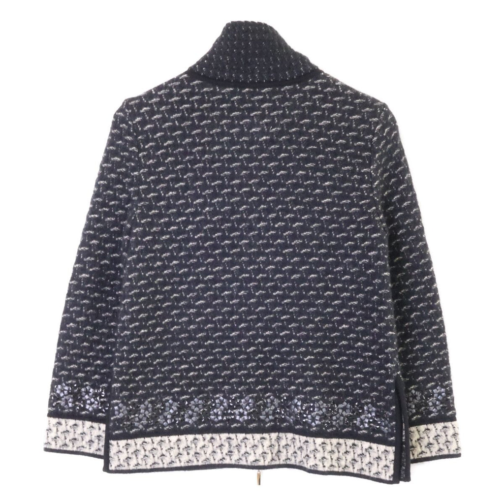 Chanel Cashmere Silk Blend Mohair Knit Zip Jacket Skirt Set — view 3