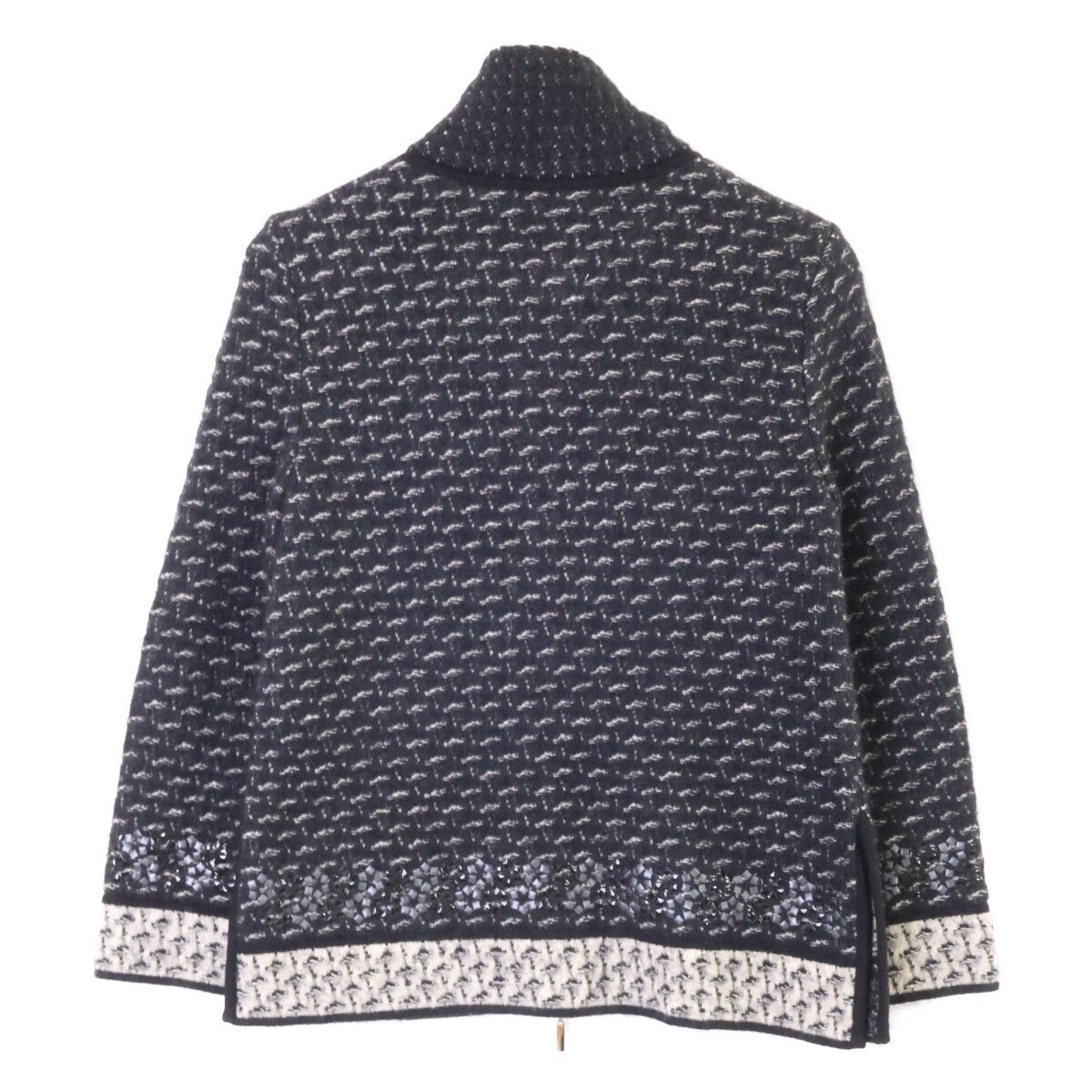 Chanel Cashmere Silk Blend Mohair Knit Zip Jacket Skirt Set — view 3