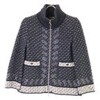 Chanel Cashmere Silk Blend Mohair Knit Zip Jacket Skirt Set — view 2