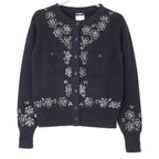 Chanel Visual Decoration CC Button Cashmere Knit Cardigan 36