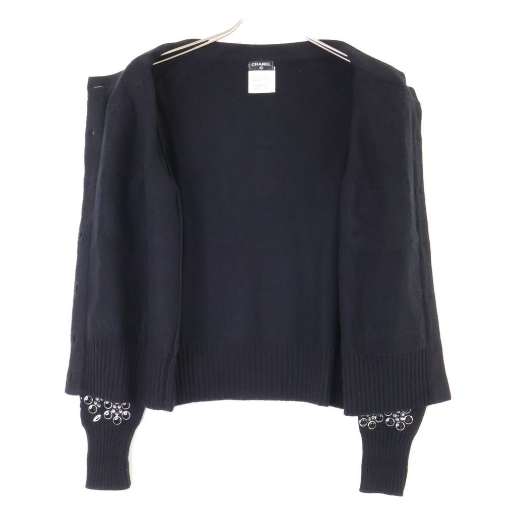 Chanel Visual Decoration CC Button Cashmere Knit Cardigan 36 — view 3