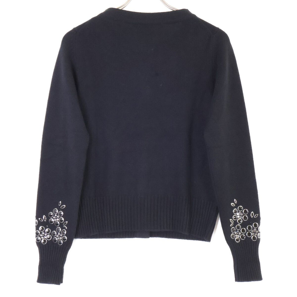 Chanel Visual Decoration CC Button Cashmere Knit Cardigan 36 — view 2