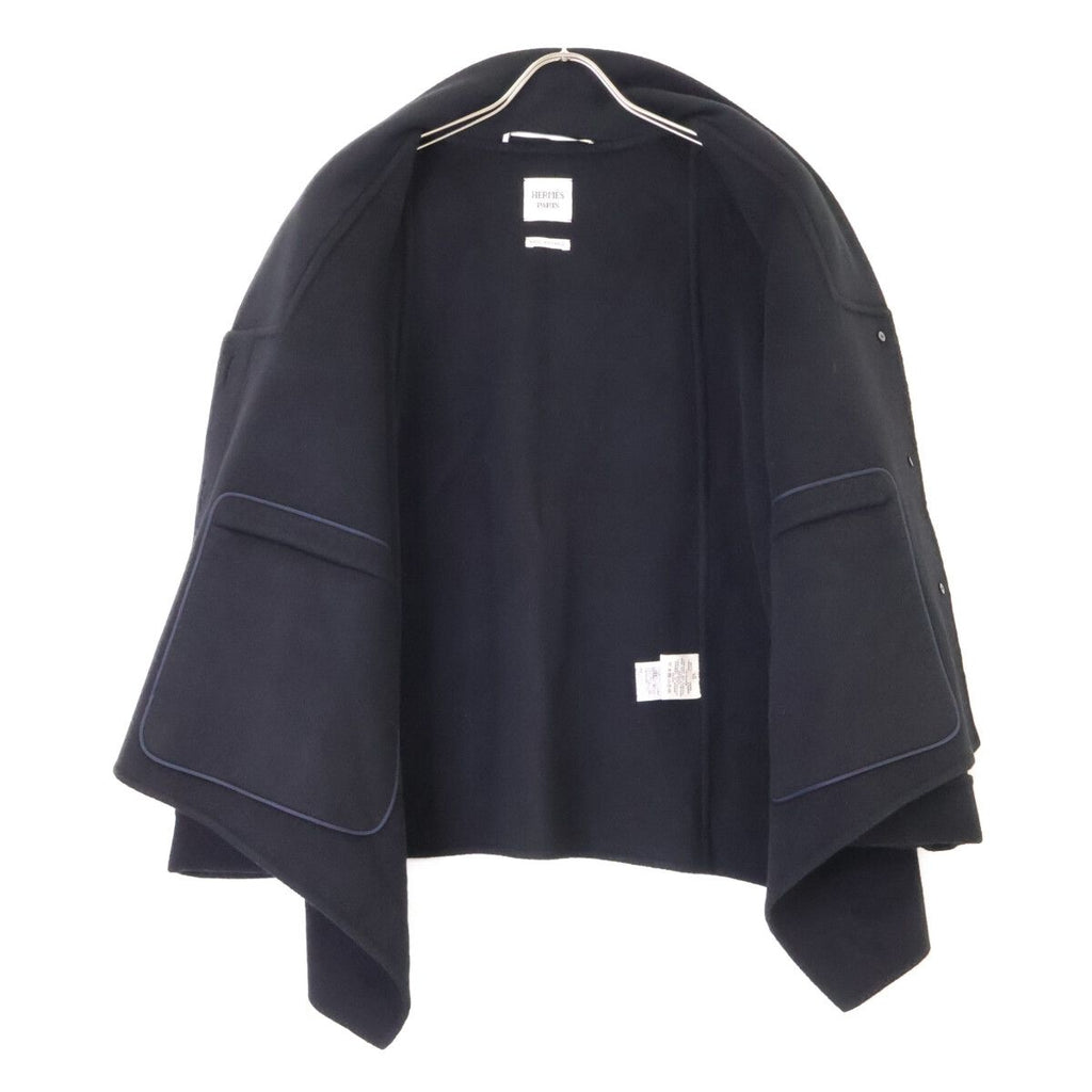 Hermes Double Face Cashmere Oversize Short Coat 40 — view 4