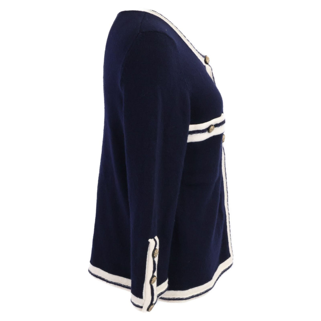 Chanel CC Logo Lion Button Cashmere Knit Cardigan 38 — view 2