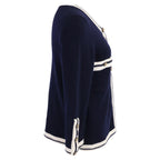 Chanel CC Logo Lion Button Cashmere Knit Cardigan 38 — view 2