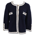 Chanel CC Logo Lion Button Cashmere Knit Cardigan 38