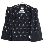 Chanel Dot Pattern Cashmere Knit Cardigan 36 — view 3