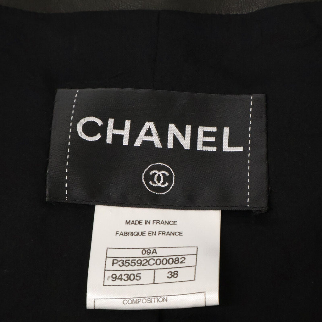 Chanel Lambskin Collarless Jacket 38 — view 4