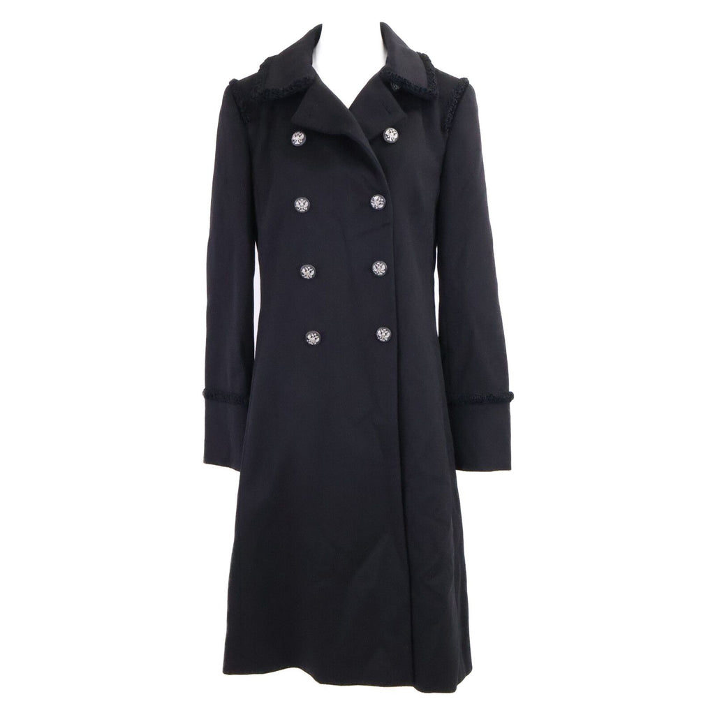 Chanel CC Logo Button Cashmere Double Breasted 38 Jacket