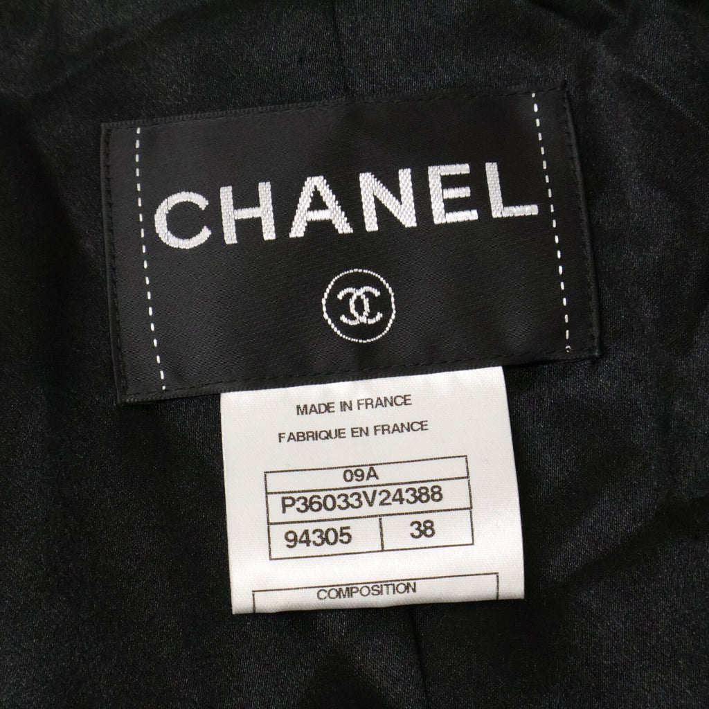 Chanel CC Logo Button Cashmere Double Breasted 38 Jacket — view 5