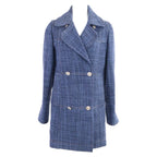 Chanel CC Logo Button Tweed Double Breasted 38 Jacket