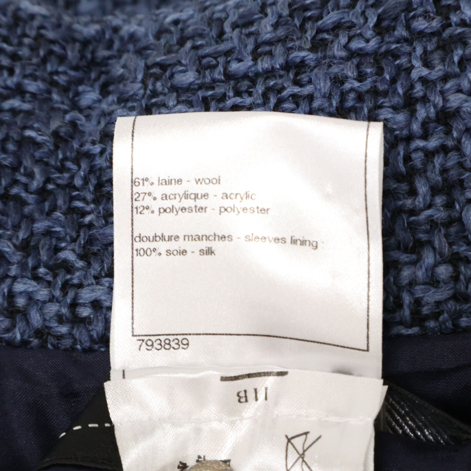 Chanel CC Logo Button Tweed Double Breasted 38 Jacket — view 6