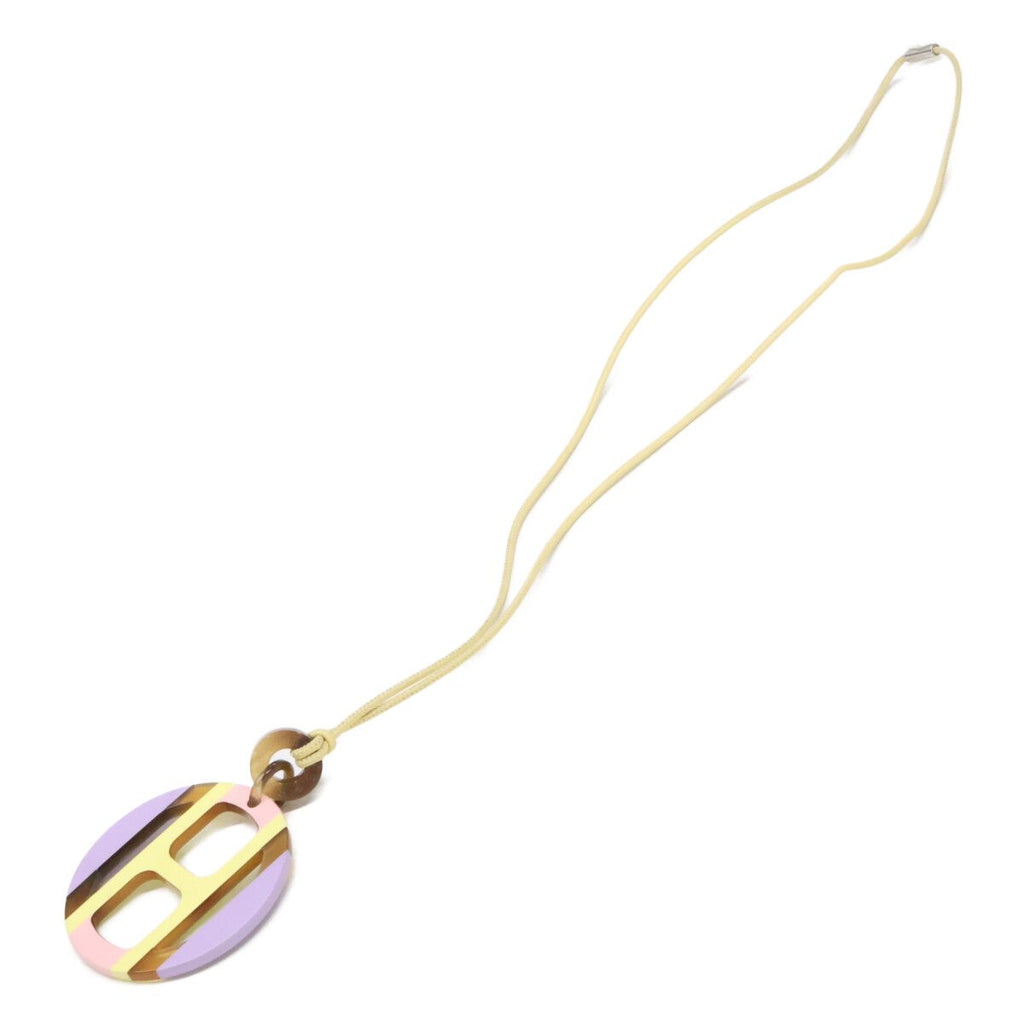 Hermes Like Buffalo Hon Equipe Logo Pendant — view 2