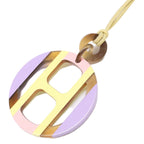 Hermes Like Buffalo Hon Equipe Logo Pendant