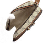 Gucci Shoulder Bag GG Emblem Mini Cross Beige Brown Supreme Canvas Leather — view 5