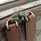 Gucci Shoulder Bag GG Emblem Mini Cross Beige Brown Supreme Canvas Leather — view 8