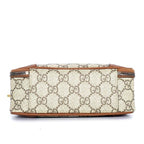 Gucci Shoulder Bag GG Emblem Mini Cross Beige Brown Supreme Canvas Leather — view 4