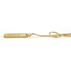 Gucci Necklace Lariat Logo Plate Venetian Chain 18k Yellow Gold — view 3