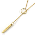 Gucci Necklace Lariat Logo Plate Venetian Chain 18k Yellow Gold