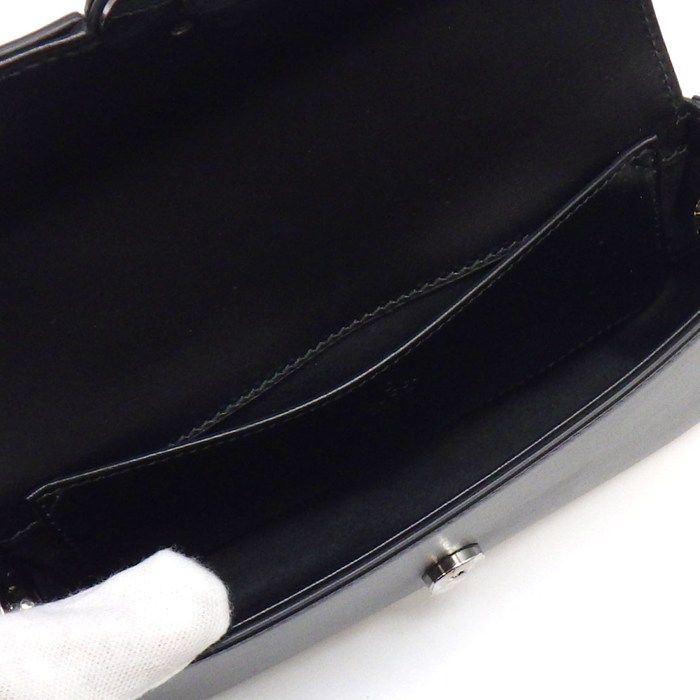 Gucci 2-Way 3way Petit GG Shoulder Bag Black Leather Silver — view 6