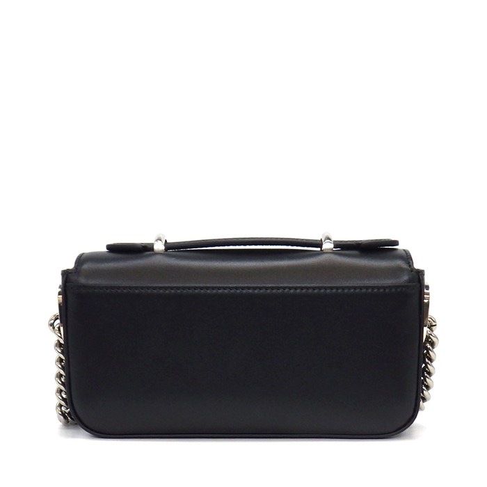 Gucci 2-Way 3way Petit GG Shoulder Bag Black Leather Silver — view 2