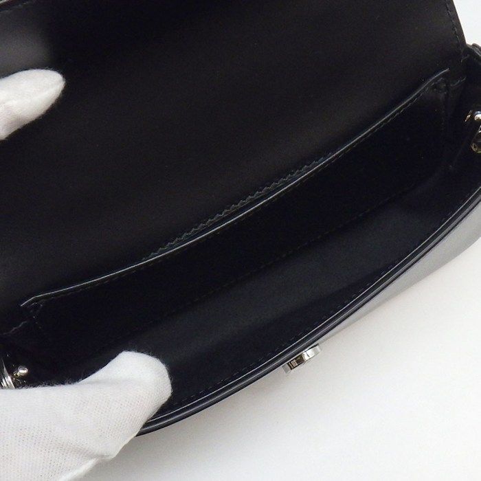 Gucci 2-Way 3way Petit GG Shoulder Bag Black Leather Silver — view 5