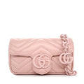 Gucci Waist Bag GG Marmont Mini Pink Chez Blanc Quilted Leather