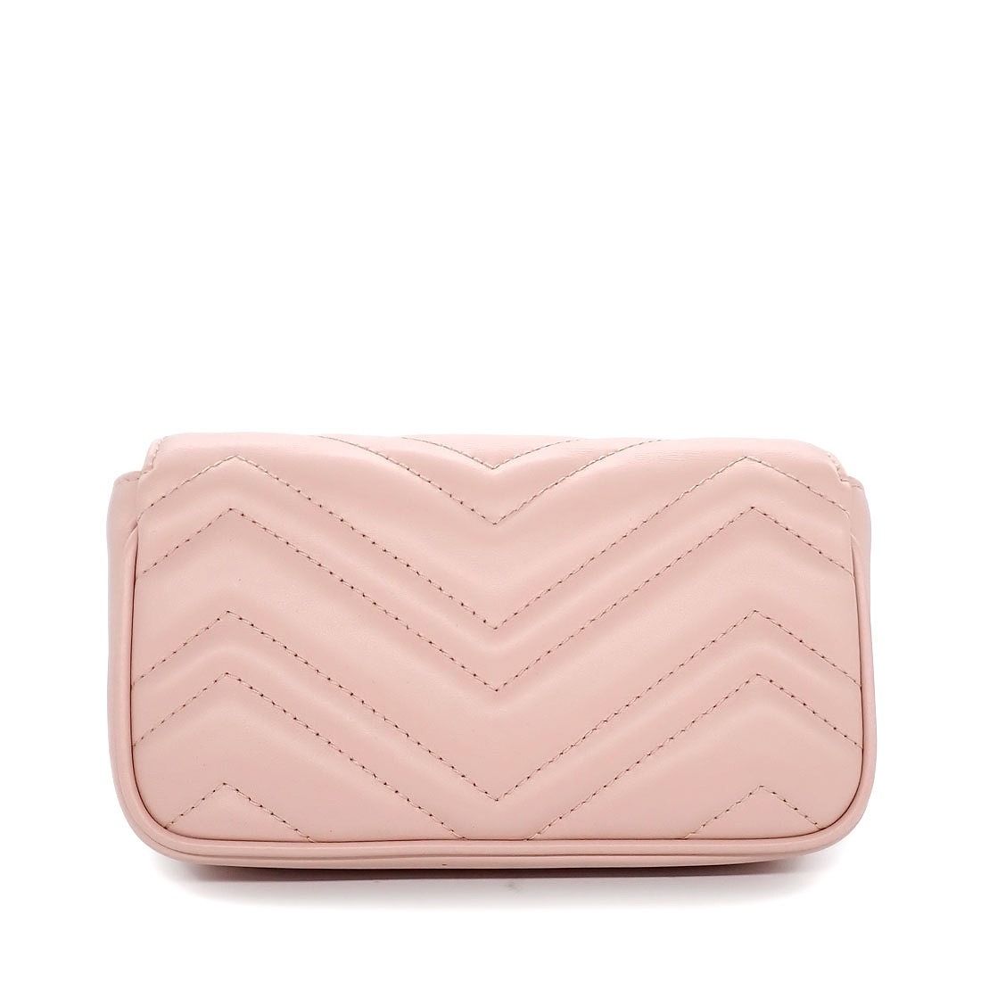 Gucci Waist Bag GG Marmont Mini Pink Chez Blanc Quilted Leather — view 2