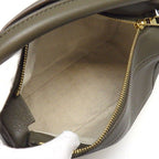 Loewe Shoulder Bag Puzzle Small Dark Khaki Green Classic Calf Gold — view 5