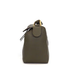 Loewe Shoulder Bag Puzzle Small Dark Khaki Green Classic Calf Gold — view 3