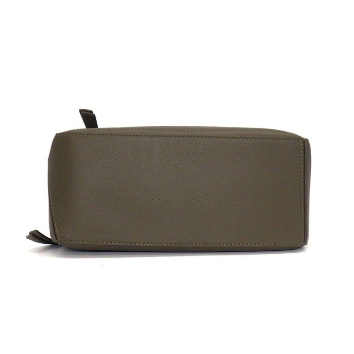 Loewe Shoulder Bag Puzzle Small Dark Khaki Green Classic Calf Gold — view 4