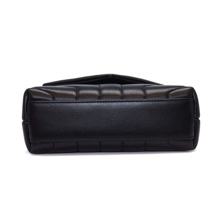 Saint Laurent Shoulder Bag Loulou Toy Black Calfskin Gold — view 4