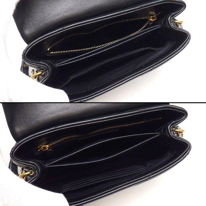 Saint Laurent Shoulder Bag Loulou Toy Black Calfskin Gold — view 6