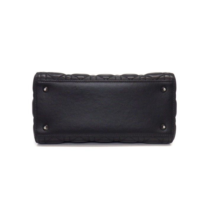 Dior Handbag Lady Dior Black Cannage Lambskin Gunmetal — view 4