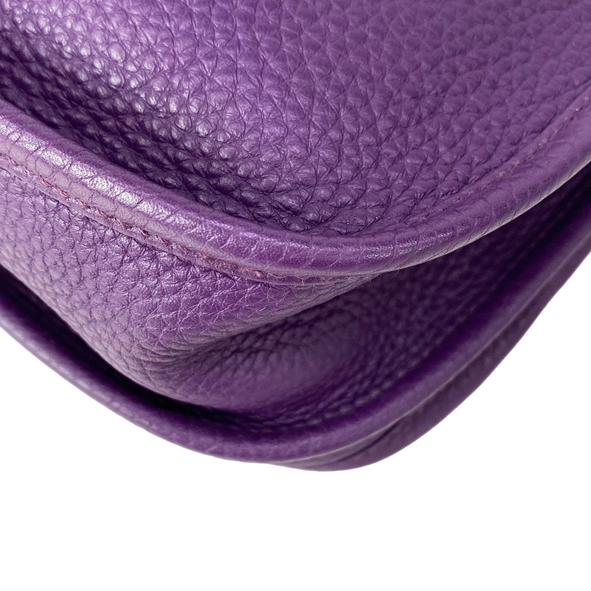 Hermes Shoulder Bag Evelyne 3 III PM Amazon Ultra Violet Silver — view 7