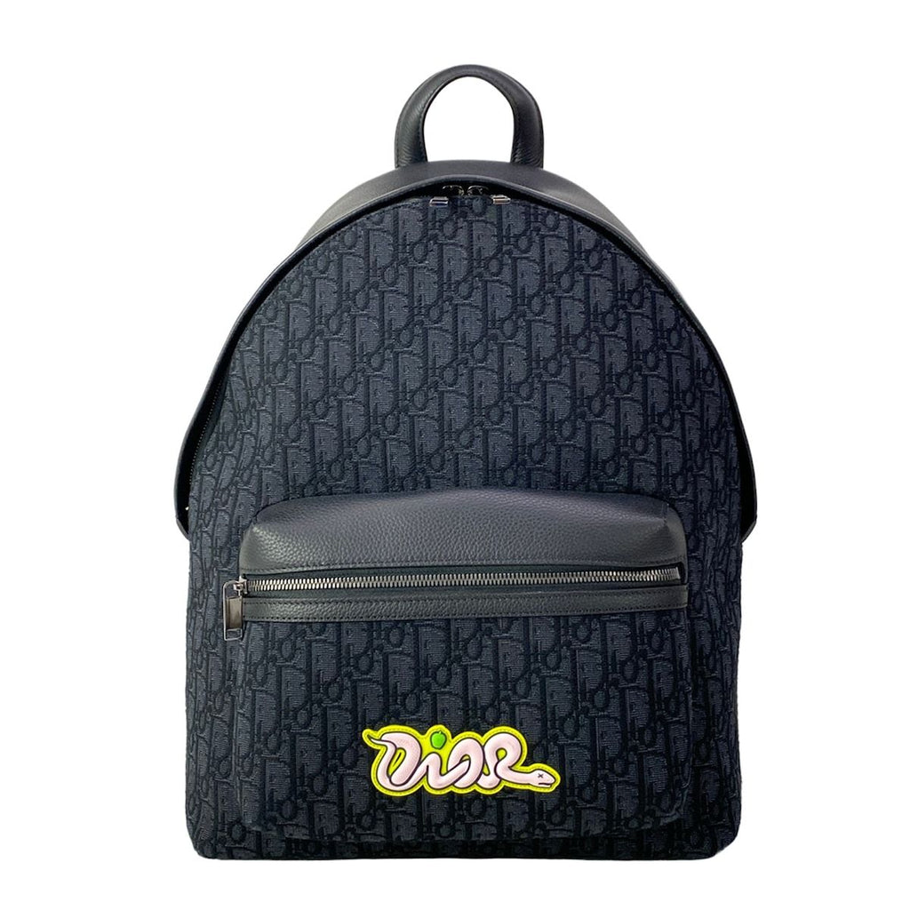 Dior Backpack Rider 2.0 Zip Black Yellow Pink