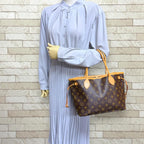 Louis Vuitton Neverfull PM Monogram Tote Canvas Brown — view 2