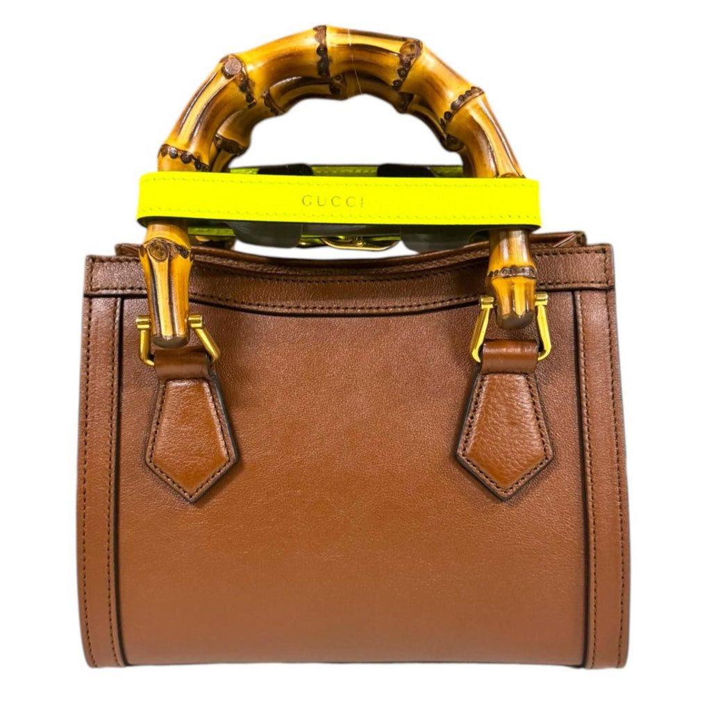 Gucci Diana Mini Tote Bumble Shoulder Bag Leather Brown — view 3
