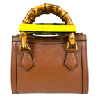 Gucci Diana Mini Tote Bumble Shoulder Bag Leather Brown — view 3