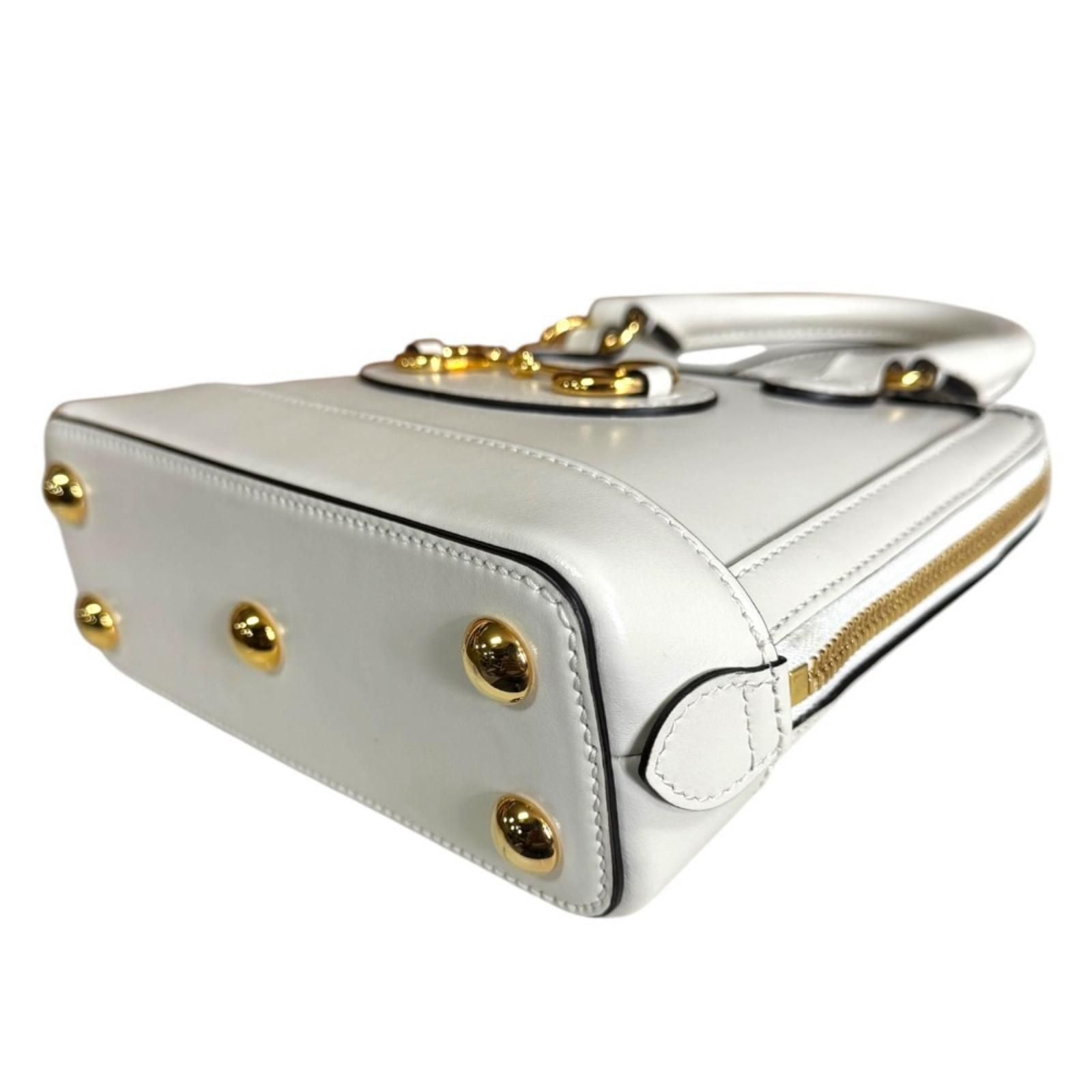 Gucci Horsebit Shoulder Bag Leather White — view 5